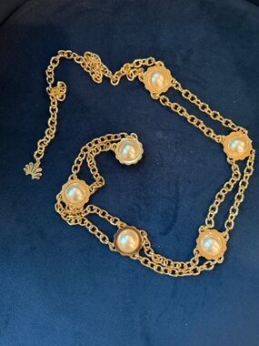 Gold Pearl belt  - Women's Elegant Layered Chain